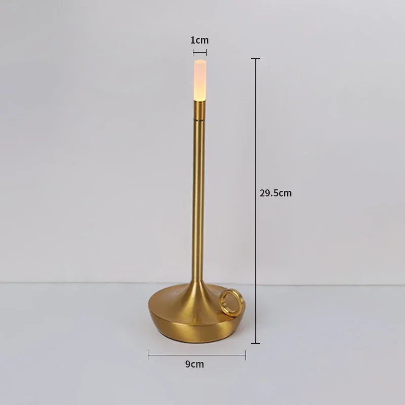 Candlelight Table Lamp LED Candle Charging Restaurant Bar Lamp Desktop Decoration Atmosphere Touch Night Light Led Desk Lamps