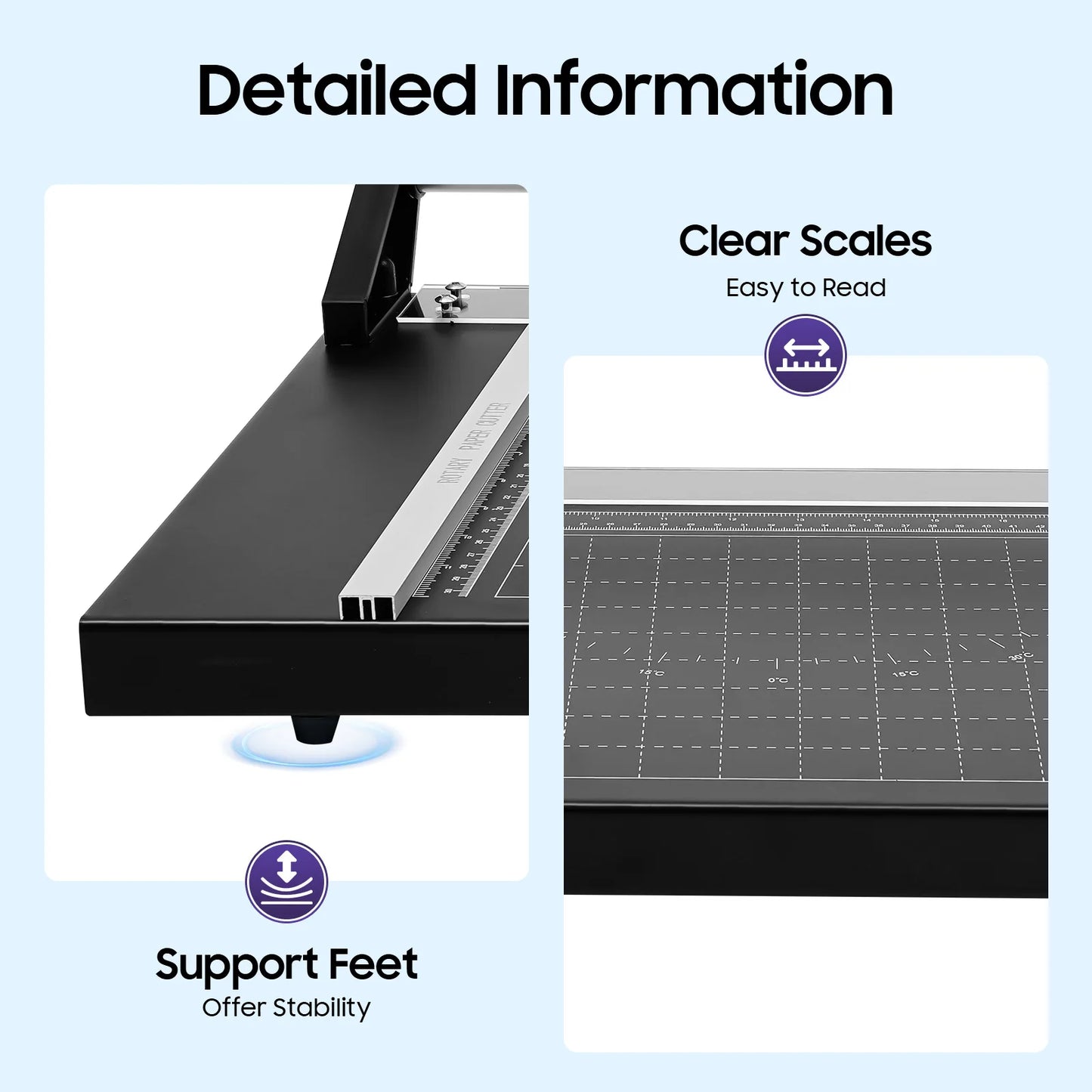 24-inch Paper Cutter Trimmer, Manual Precision Rotary Paper Cutter, Rotary Photo Paper Cutter Trimmer for Photo Sticker Shops