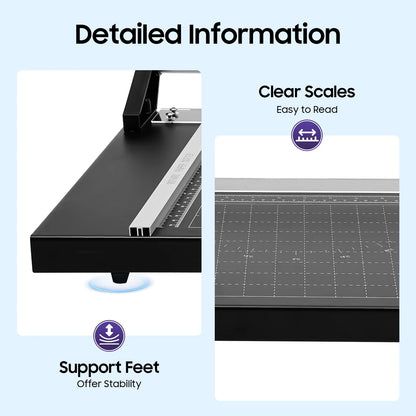 24-inch Paper Cutter Trimmer, Manual Precision Rotary Paper Cutter, Rotary Photo Paper Cutter Trimmer for Photo Sticker Shops
