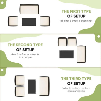 patio furniture 4 pieces conversation sets outdoor wicker rattan chairs garden backyard balcony porch poolside loveseat with cu