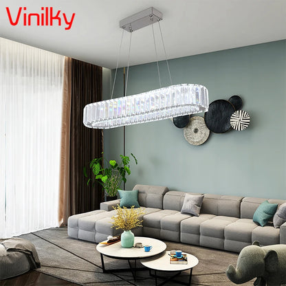 Modern Crystal Ceiling Chandeliers Living Room Bedroom Lighting Fixture Changeable Restaurant Home Decora Pendant Lights Lustres