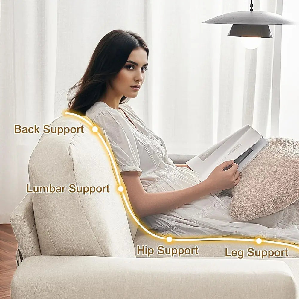 62" Loveseat Couch, Modern Love Seat Couches for Small Spaces, Beige Linen Sofa, Deep Seat Sofa for Living Room, Small 2 Seater