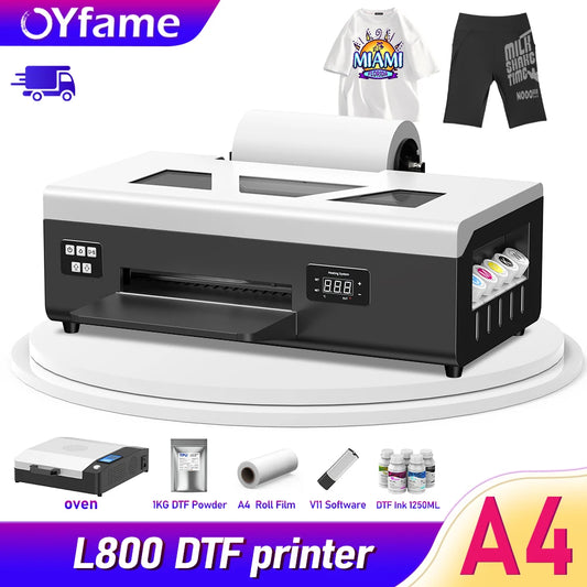 OYfame impresora dtf a4 For Epson L805 DTF Printer L800 DTF Transfer Film t shirt printing machine A4 for textil fabric clothes