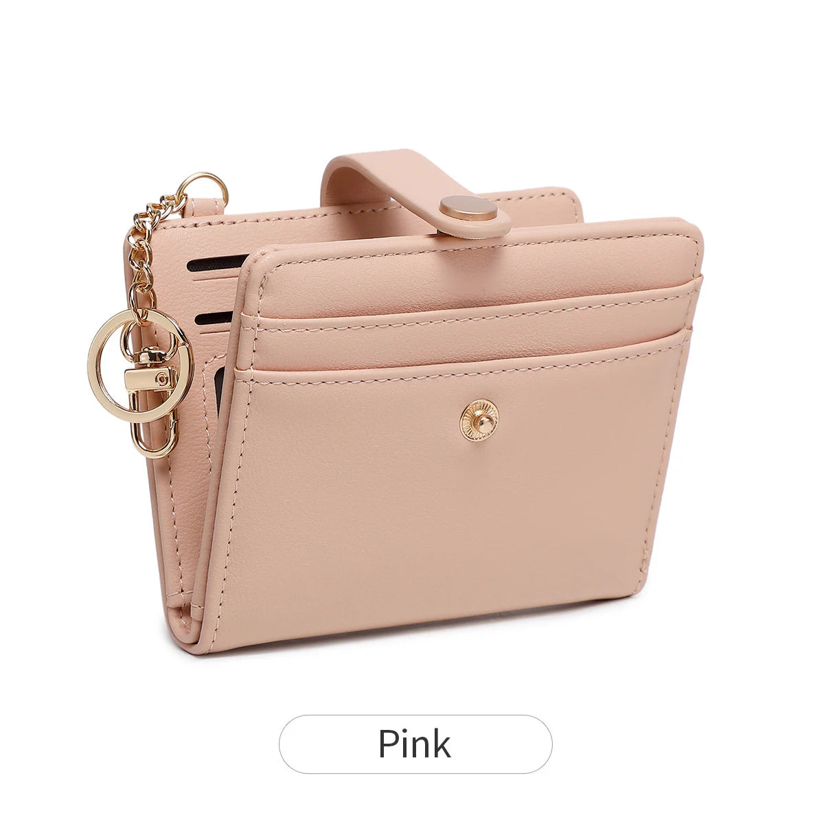 Classic Women's Short Wallet RFID Blocking Small Bifold Wallet Luxury Leather Pocket Credit Card/Card Holder Coin Purse Keychain