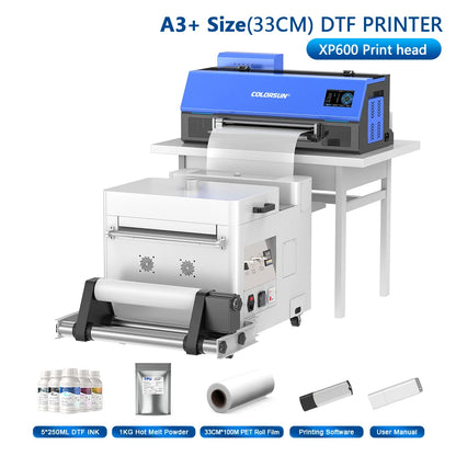 Colorsun A4/A3 DTF Printer Impressora T-Shirt Printing Machine A3/A4 DTF Printers For T-Shirt Hoodies Cloth all Fabric
