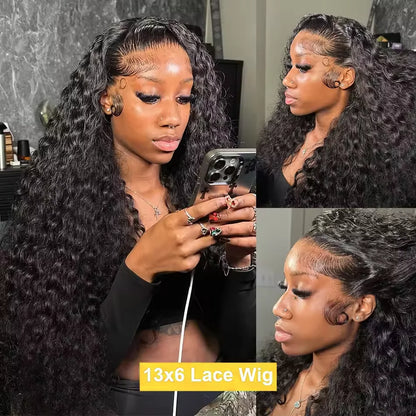 30 40 Inch Water Wave Lace Front Wig 4x4 5x5 Deep Wave Glueless Closure Wig Brazilian 13x6 HD Curly Lace Frontal Human Hair Wigs