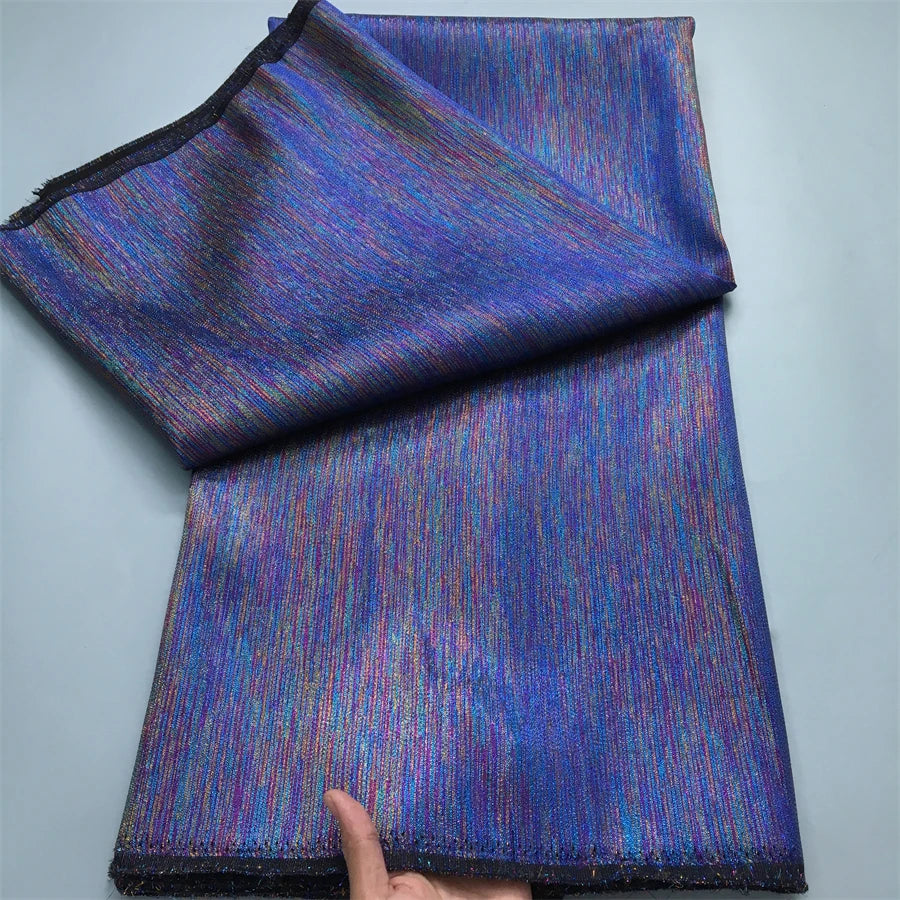 2025 Luxury High Quality Nigerian Jacquard Lace 5 Yards African Organza Brocade Lace Fabric French Tulle Lace Party Gown Dress