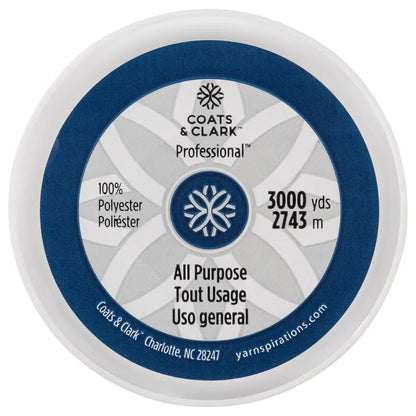 Professional All Purpose Polyester Thread 3000 Yards 35 Weight High Volume King Spool Sewing All Fabrics