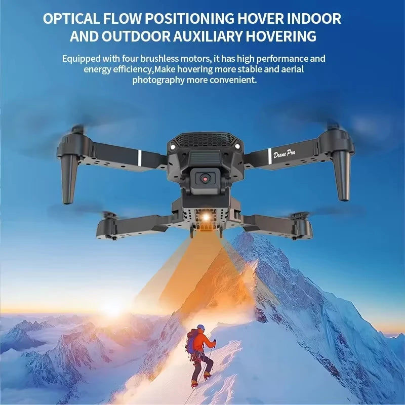 E88PRO Drone 8K 5G HD Dual Camera Aerial Photography Remote control screen display Control Aircraft Quadcopter