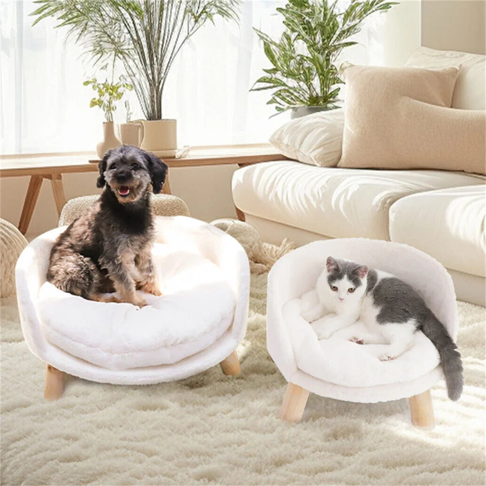Dog Lounger with Removable Waterproof Padded Cushion