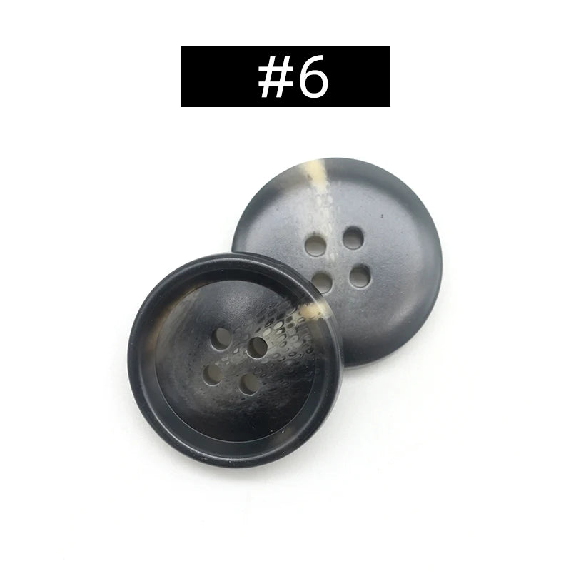 20pcs Resin 4 Holes Buttons Sewing Accessories Size Complete for Clothing Decorative Plastic Buttons Handmade DIY