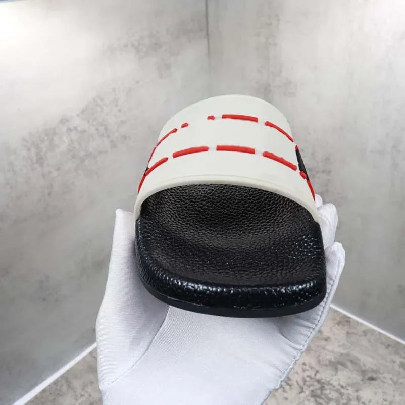 Designer Slipper Slides Floral Slide Sandal Rubber Beach Summer Slippers Flat Thick Sole Bathroom Home Shoes Slipper4