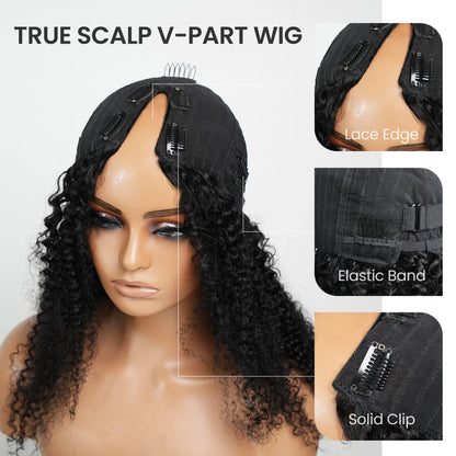 V Part Wigs Human Hair Body Wave Glueless Wigs Human Hair 100% Half Wigs With Clip In 5X5 Hd Lace Closure Wig Beginner Friendly