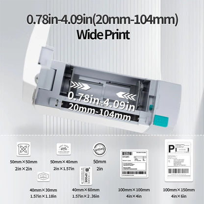 KAYSION Thermal Label Printer Portable No Ink Required 4x6 for Small Business WiFi Bluetooth USB High Speed Express Airway Bill