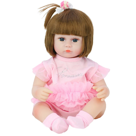 42CM Baby Reborn Doll Toys For Girls Sleeping Accompany Doll Realistic Lifelike Soft Toddler Bebe Reborn Birthday Present Gifts