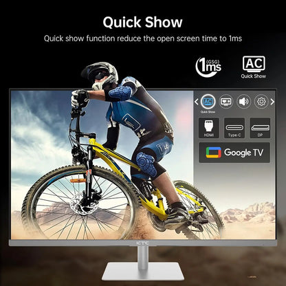 32 Inch 4K Smart Monitor with Google TV System UHD 3440x2560P Hey Google Voice Remote Netflix Licensed Dolby