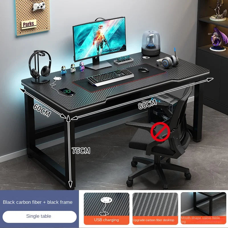 Shelf Living Room Office Desk Storage Standing Floor Metal Arbenic Computer Desks European Black Mesa De Escritorio Furniture