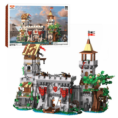 2568PCS Medieval Knight's Fortress Building Blocks Street View MOC Bricks Model Toys Sets Assembly Ornament Ideal Holiday Gifts