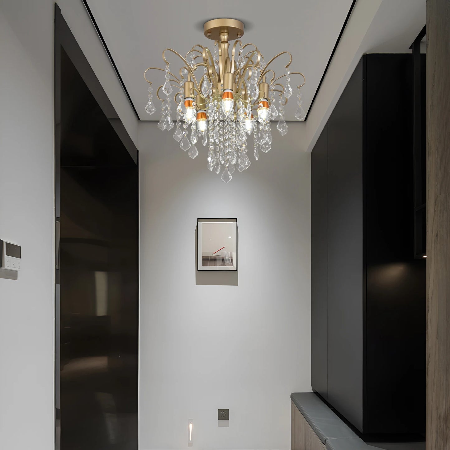 VETRULUS Luxury Crystal Pendant Ceiling Lamp Home Decoration Living Room Bedroom Chandelier Ceiling Light Modern Lighting