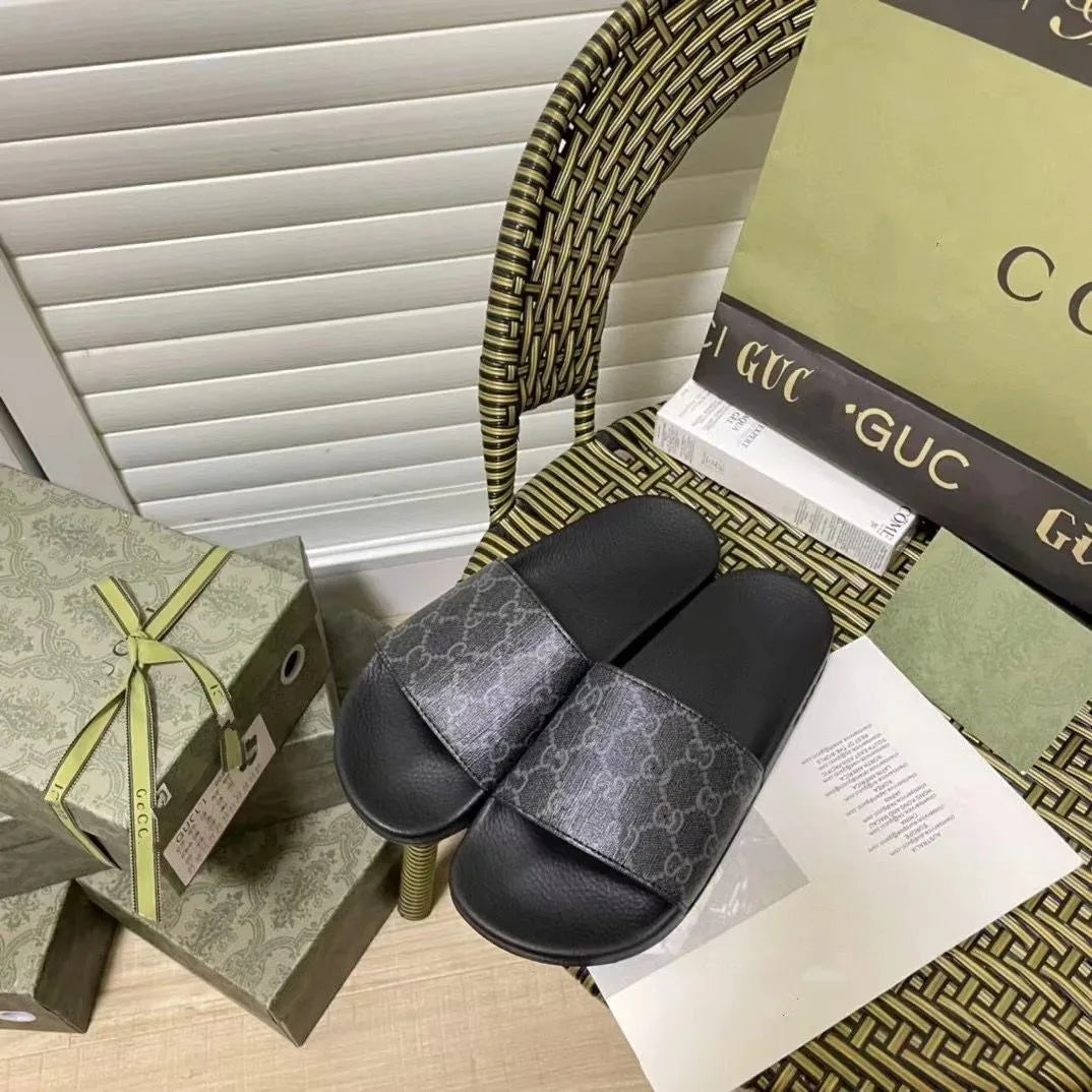 25 explosive slippers summer fashion outside wear women couples new striped thick soles non-slip word home bath bathroom