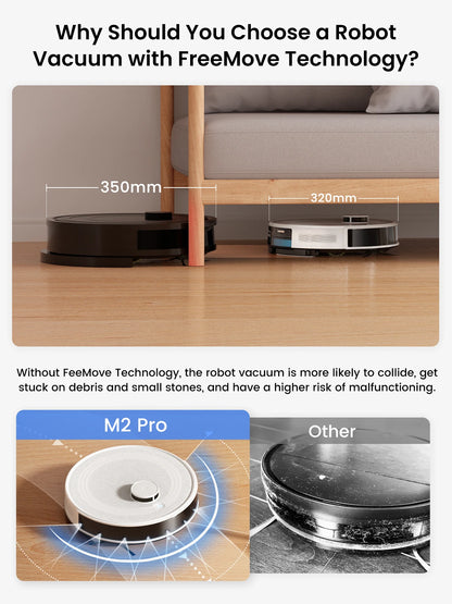 Lefant Robot Vacuum with Mop,Self-Emptying, 6000Pa , DTOF Laser Navigation, PSD Obstacle Avoidance, Wi-fi/Alexa Control