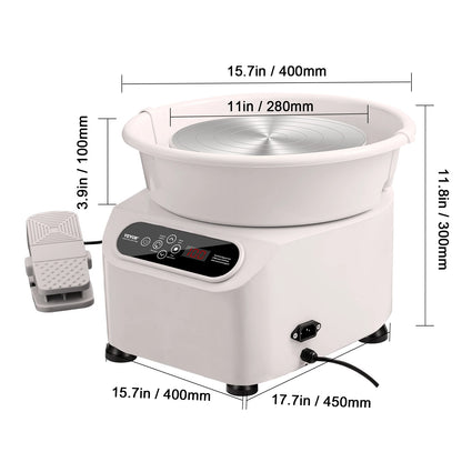 SucceBuy Pottery Wheel 11 inch Pottery Forming 450W Electric Wheel for Pottery Direct Drive Ceramic Wheel for DIY Art Craft Blue