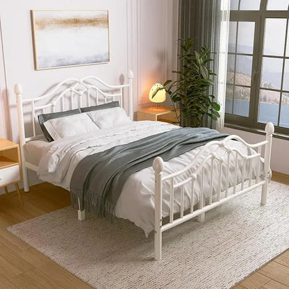 Queen Metal Bed Frame with Headboard and Footboard, Modern Iron Platform Bed Frame Support Up to 1200LBS, Under Bed,Customized