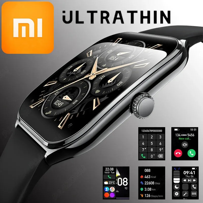 Xiaomi 2026 Ultra Thin Smart Watch men 1.96" AMOLED 360*360 HD Pixel Display Always Show Time Call Smartwatch Ladies For huawei