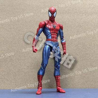 Original Ct Toys Spiderman Mafex 075 The Amazing Spider-Man Comic Ver Anime Action Figure Model Gifts Toys