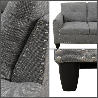Shaped Couches for Living Room, Sectional Couch Living Room Furniture with Storage Ottoman, Modular Sectional Sofa with Movable