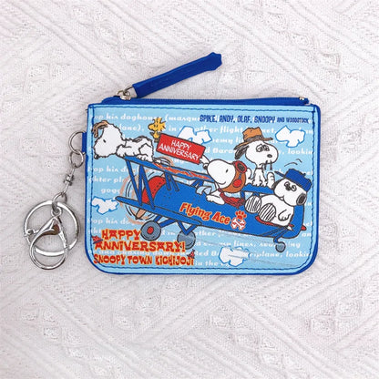 Snoopy Coin Purses Charlie Brown Cute Wallet Women Leisure Woodstock Zipper Card Holder Coin Pouch Lady Cases Giirls