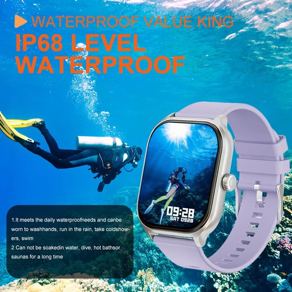 LAXASFIT 2025 New Smart Watch Bluetooth Call/Dial Multiple Sports Modes SMS Alert IP68 Waterproof Sports Smart Watch