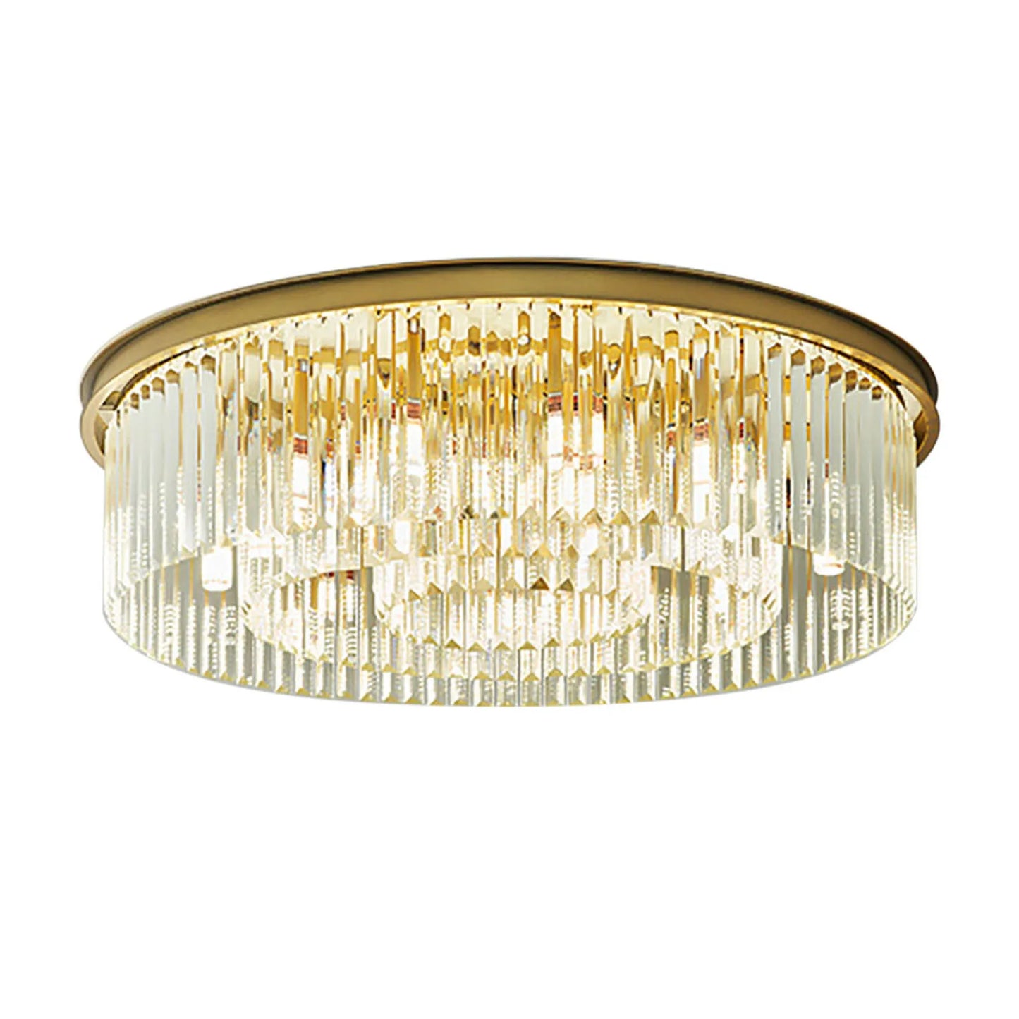Modern Chandelier Crystal Light Fixture LED Hanging Flush Mount Ceiling Lamp Simple Home Decor Lighting 110-220V 60cm