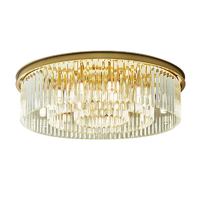 Modern Chandelier Crystal Light Fixture LED Hanging Flush Mount Ceiling Lamp Simple Home Decor Lighting 110-220V 60cm