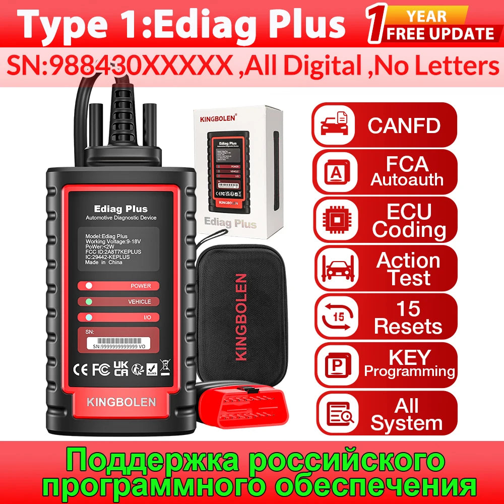 KINGBOLEN Ediag PlusTHINKCAR THINKDIAG 2 CANFD ALL System ECU Coding Bi Directional 16 Reset OBD2 Scanner Car Diagnostic Tools