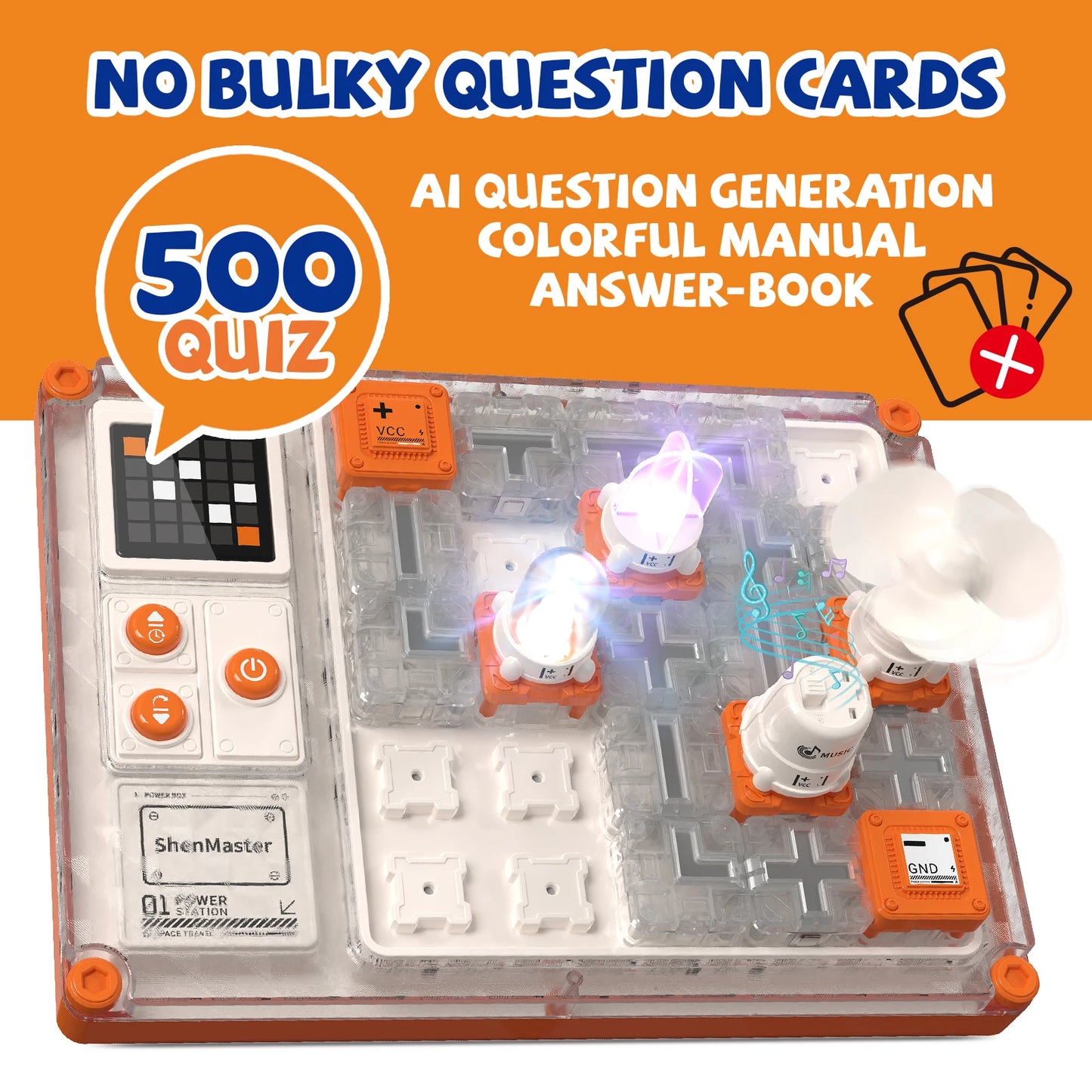 Educational Science Kit for Kids Ages 5+, STEM Toy with 500+ Circuit Projects, Electronic Building Kit for Boys & Girls