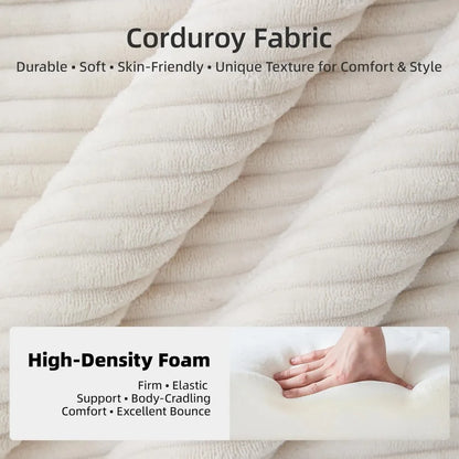 118" Boneless Couches for Living Room, Modular Cloud Sectional Couch with L-Shape Chaise, Modern Upholstered Sofa with Deep Seat