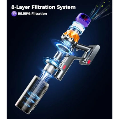 Cordless Vacuum Cleaner 500W 50KPA 70Mins for Home Self-Standing Stick Vacuum with LED Display Anti-Tangle Lightweight Recharge