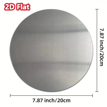 Native American-Themed 2D Flat Circular Aluminum Wall Plaque–8x8 Inch Vibrant Tribal Design in Turquoise, Orange, Brown & More"