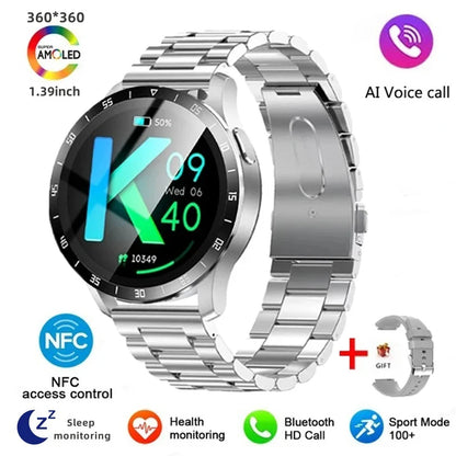 2024 New Bluetooth Call Smart Watch High end Men's Multi sport Mode NFCIP67 Waterproof Fitness Women's Smart Electronic Watch