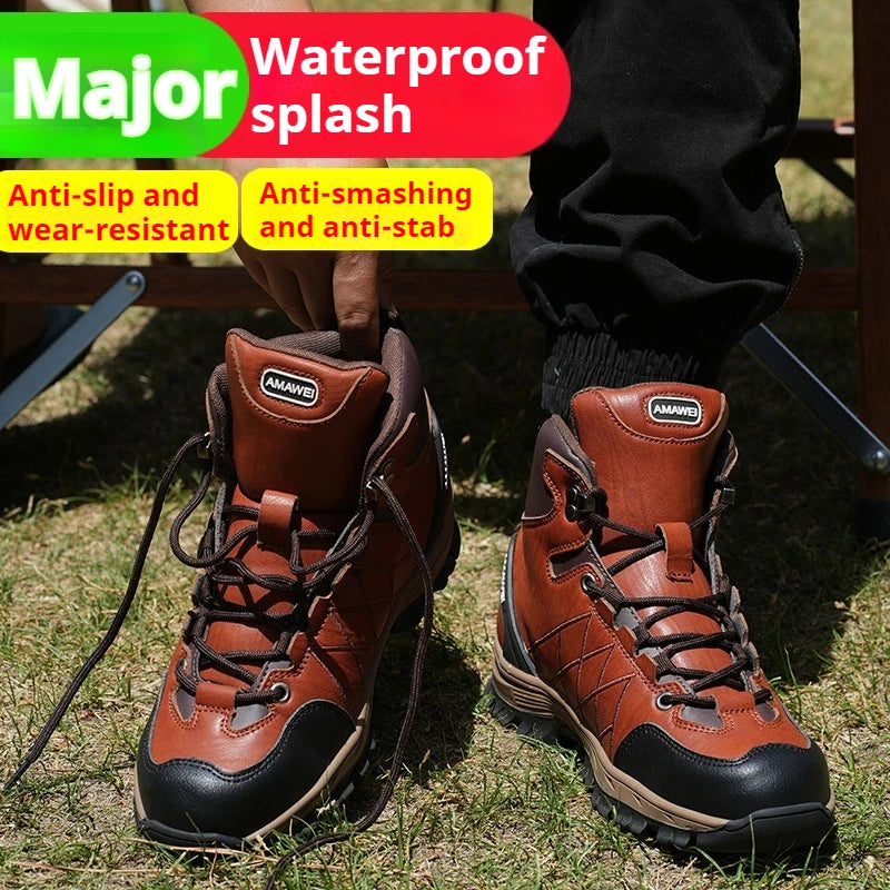 Safety Shoes Men Work Sneakers Indestructible Shoes Puncture-Proof Protective Shoes Work Boots Steel Toe Construction Work Shoe