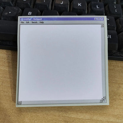 50Pages/book Retro Computer Drawing Tool Pattern Sticky Note Pad，DIY Self-Adhesive Memo，Student Office Message Paper Notepad