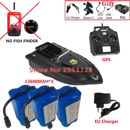 600M GPS Sonar Fish Exploration High Speed Remote Control Bait Boat Model 1.5KG 16GPS Constant Speed Cruise RC Bait Boat Model