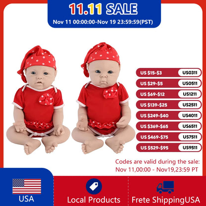 Authentic 100% Silicone Unpainted Reborn Baby Dolls Shipped from USA Warehouse Wholesale Realistic Baby Dolls for Kids Bebe Toys