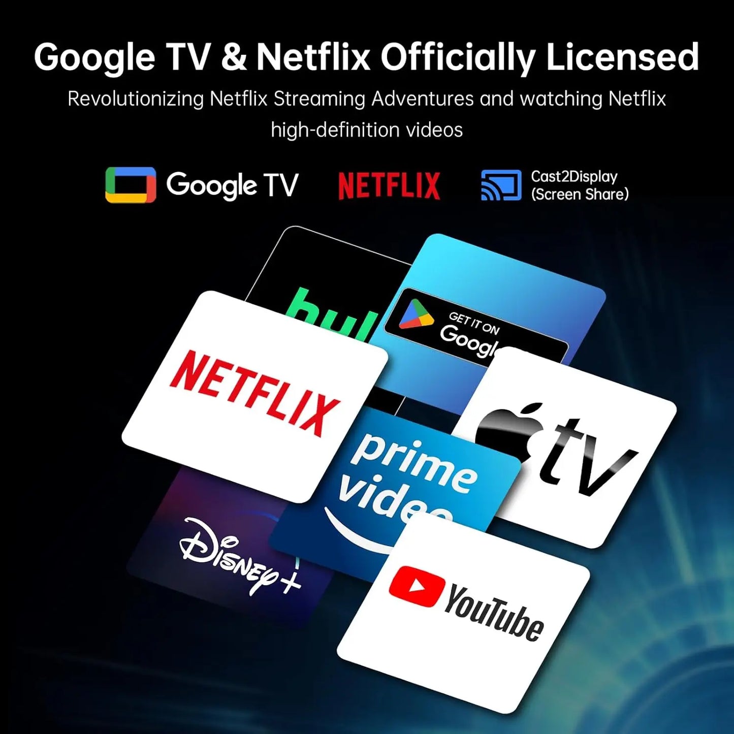 32 Inch 4K Smart Monitor with Google TV System UHD 3440x2560P Hey Google Voice Remote Netflix Licensed Dolby