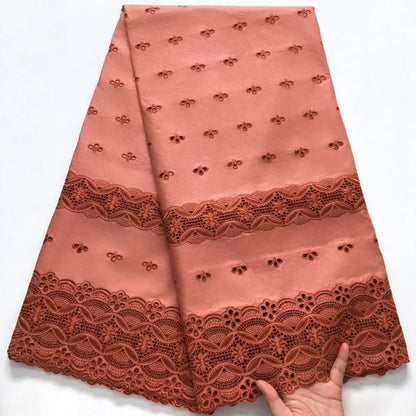 SJD LACE Swiss Voile Lace Fabrics Dubai African Cotton 5 Yards 2025 Latest African Nigerian Cotton Lace for Dresses Sew 4271