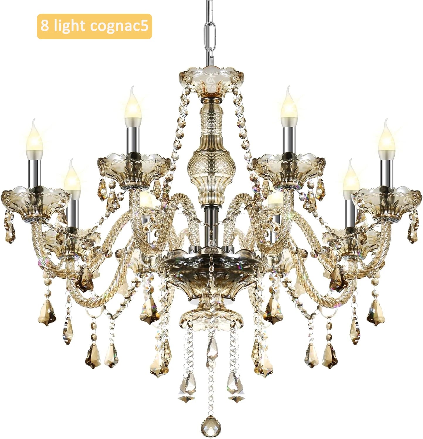 8Arms Modern Crystal Chandelier Luxury Crystals Lights Home Living Room Bedroom Wedding Decor Hanging Lamp Lobby Suspension