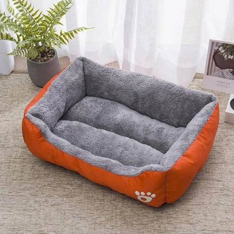 Warm pet kennel， dog cushion gray plush，breathable dog bed cat sleeping bag