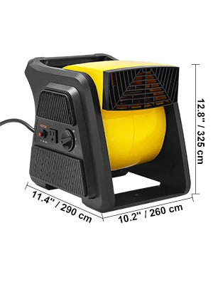 SucceBuy Pivoting Utility Fan 600 CFM High Velocity Floor Blower 300° Blowing Angle Air Mover for Drying Cooling Ventilating