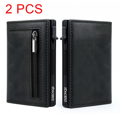 Rfid Blocking Credit Card Holder Men Wallet Luxury Pop Up Slim Thin Minimalist Wallet Bank Cardholder Case Black Vallet for Men